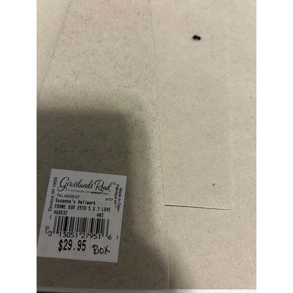 NEW Grasslands Road Ceramic "Our 25th" Years Photo Frame Size 5x7 Scroll Pattern - Picture 4 of 5